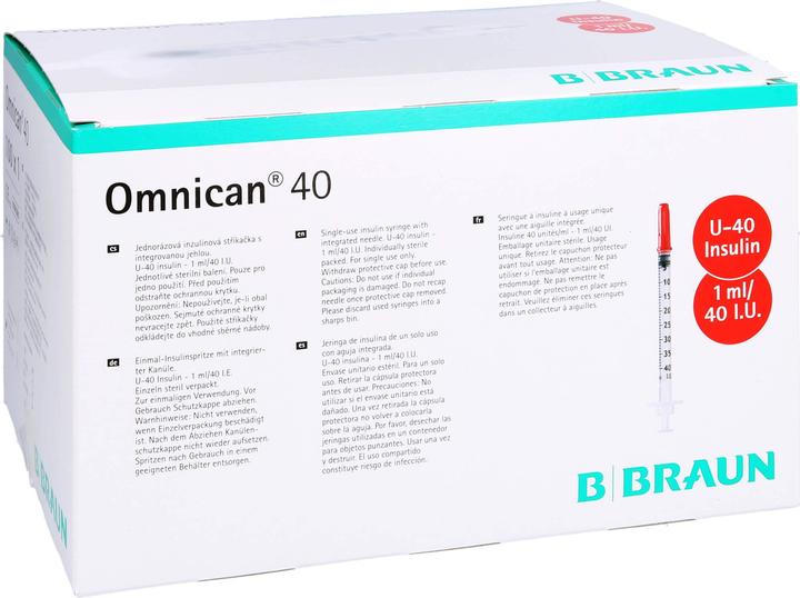Actual product image B.Braun 40 Insulin U-40 1ml 0.3x12mm (Insulin injections)