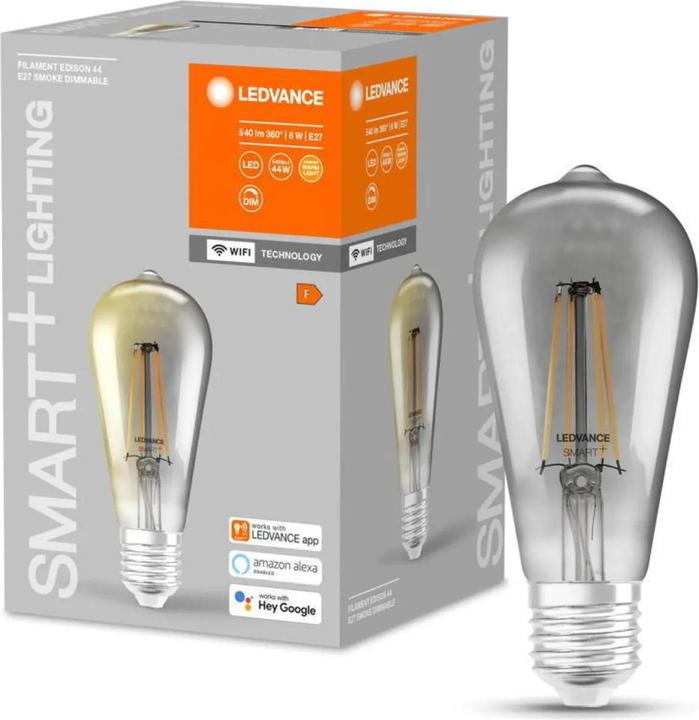 Actual product image Ledvance Smart+ Wifi Filament Edison (E27, 6 W, 540 lm, 4 x, F)