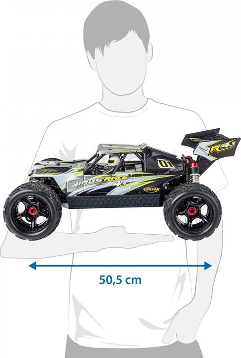 Actual product image Carson 1:8 Virus Race 4.3 4S bl. 100% RTR white (RTR Ready-to-Run)
