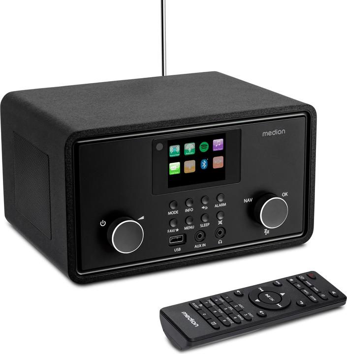 Image du produit Medion MD 88069 Radio Internet noir (Webradio, DAB+ DAB, AM, FM, Bluetooth, WiFi)