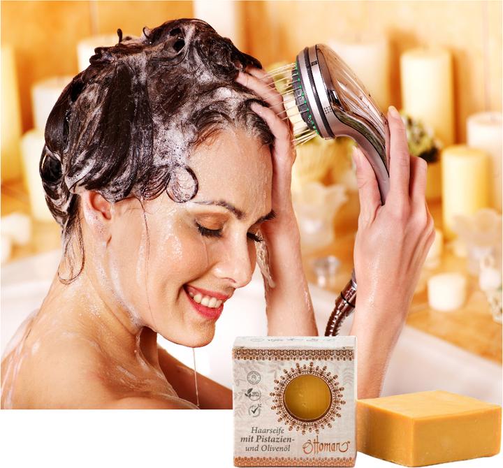 Produktbild Natura Punto 3er-Set Haarseife mit Pistazien- und Olivenöl (Flüssiges Shampoo)