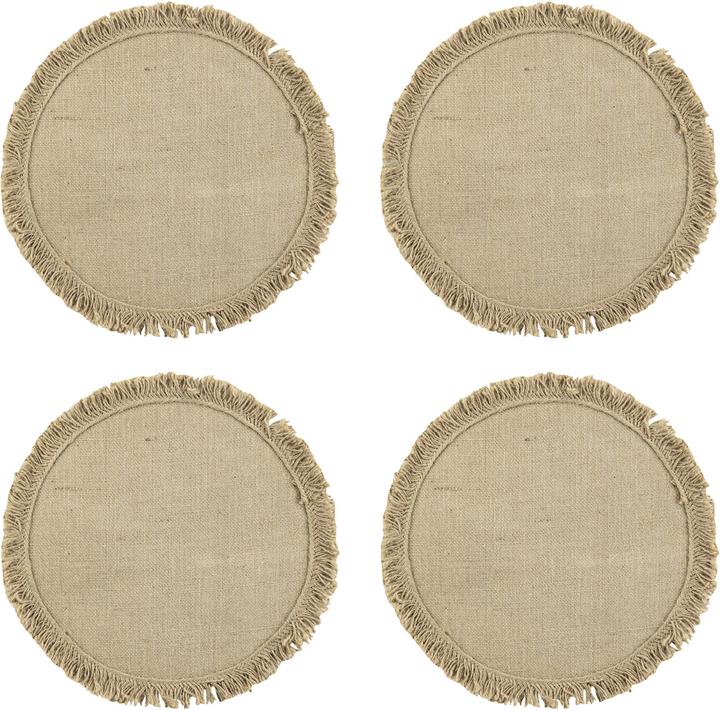 Immagine prodotto Natura Punto Set di 4 tovagliette da tavolo con frange (4 x)