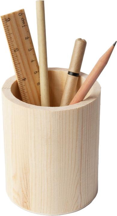 Immagine prodotto Swiss Natura Portapenne di legno, rotondo, naturale, 10 x 8 cm