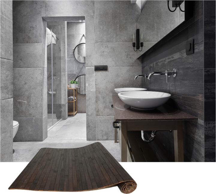 Image du produit Natura Punto Tapis de sol en bambou, marron foncé, 50 x 80 cm (50 x 80 cm)