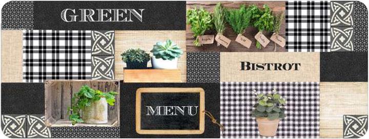 Actual product image Natura Punto Decorative rug polyester, Green, Menu, Bistrot, 120 x 45 cm (45 x 120 cm)
