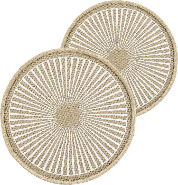 Produktbild Casativo 2er-Set runde Tischsets aus Jute (2 x, 38 x 38 cm)