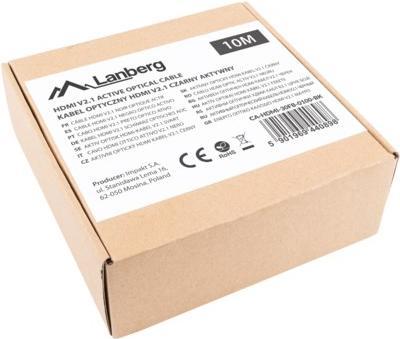 Actual product image Lanberg CABLE HDMI CABLE HDMI M/M V2.1 10M OPTYCZNY AOC CZARNY CA-HDMI-30FB-0100-BK (10 m, HDMI)