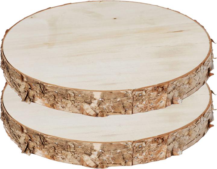 Immagine prodotto Natura Punto Set di 2 sottobicchieri rotondi in legno (2 x, Pan coaster)