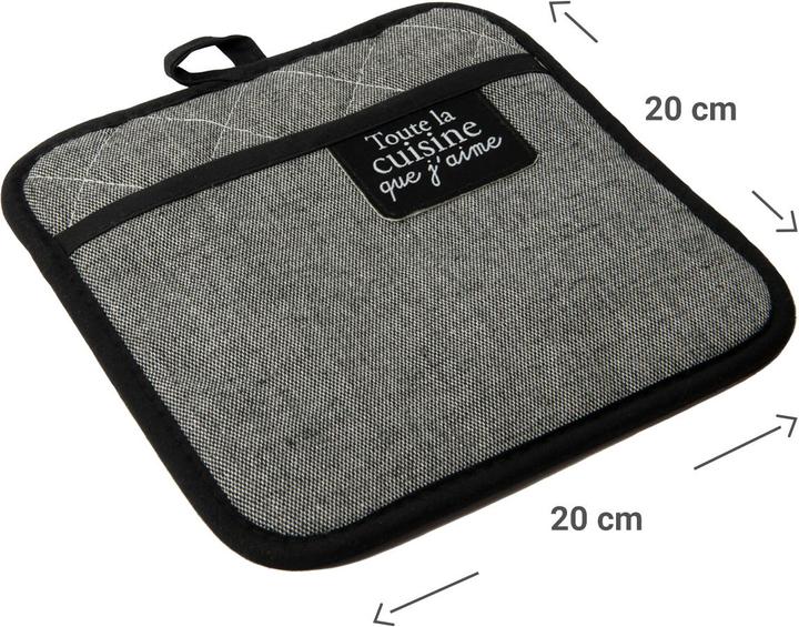 Image du produit Casativo Set noble de gants de four et de maniques (5% Polyamide, 12 % Visqueux, 50% polyester, 33 % Coton)