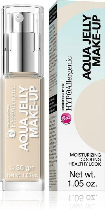 Bell Cosmetics HypoAllergenic Aqua Jelly Make-Up hypoallergene feuchtigkeitsspendende und mattierende Foundati (Light Sandbeige)