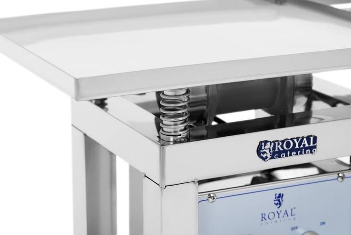 Produktbild Royal Catering Schokoladen-Rütteltisch Vibrationstisch Pralinenrüttler Edelstahl 45 W