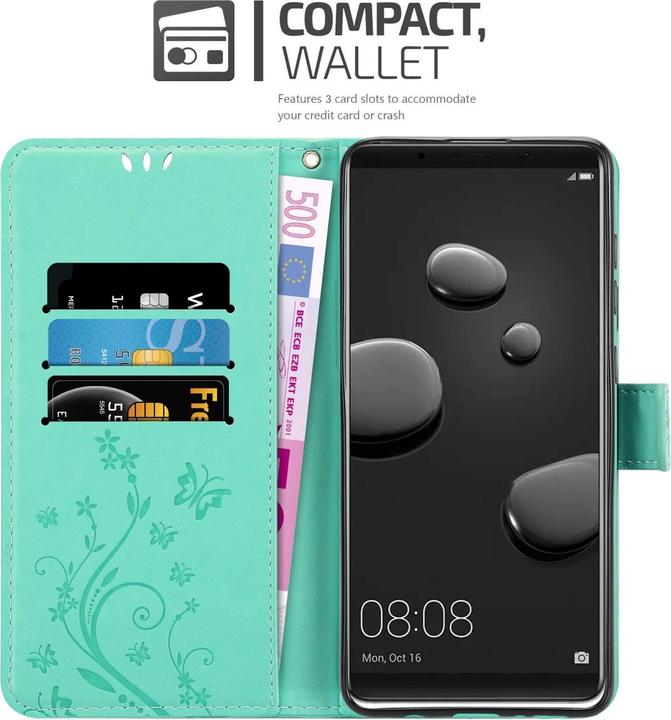 Actual product image Cadorabo Flower Book Case for Huawei MATE 10 PRO (Mate 10 Pro)