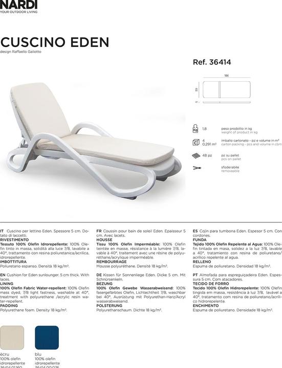 Produktbild Nardi Eden (59 x 186 cm)