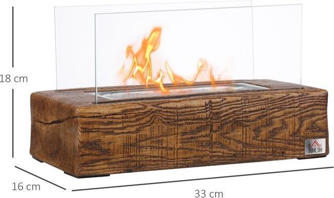 Actual product image Swisshandel24 Ethanol-Kamin, 0,15L Brenndauer 45 Min, Tischkamin (33 x 16 x 18 cm)