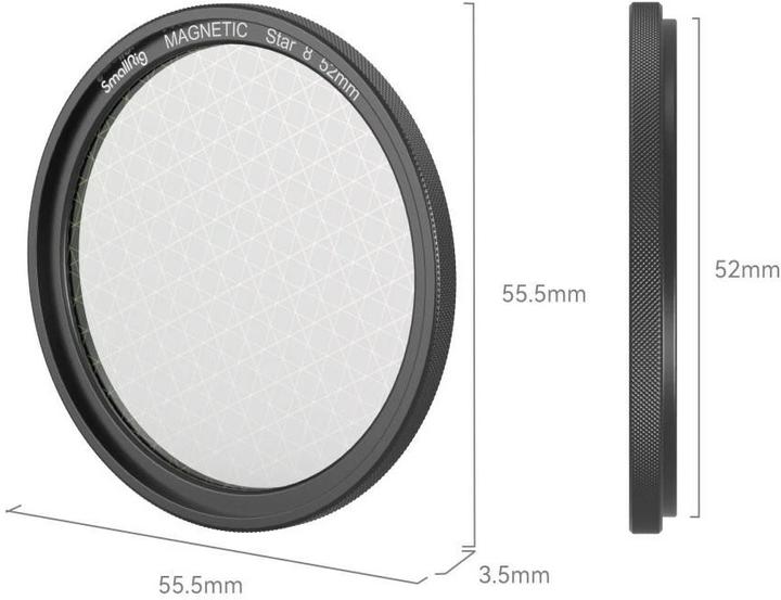 Immagine prodotto SmallRig 4218 MagEase Kit di filtri magnetici a croce (8 punti) 52 mm