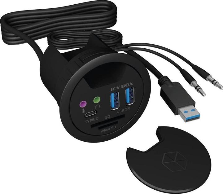 Actual product image Icy Box IB-Hub1404A (USB-A, 3 Ports)