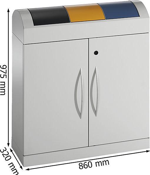 Produktbild kaiserkraft Wertstoffsammler-Sortiersystem (135 l)
