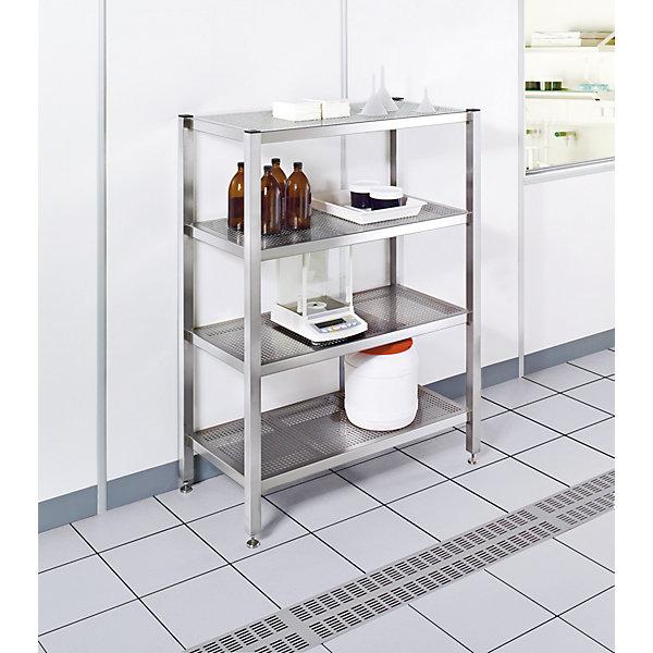 Image du produit kaiserkraft Rayonnage pour salles blanches, largeur 800 mm, h x p 1350 x 400 mm.