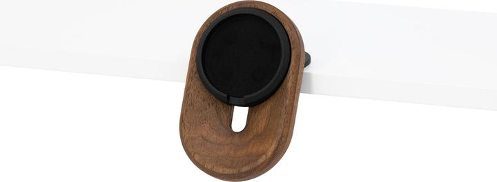 Actual product image Oakywood MagSafe iPhone Desk Shelf Mount - magnetic shelf mount for iPhone - color Walnut -