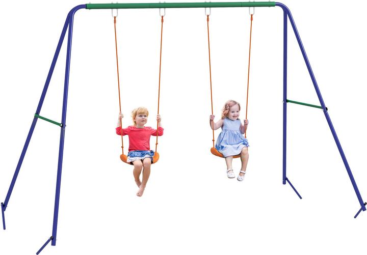 Produktbild Outsunny 2er Kinderschaukel mit Gerüst