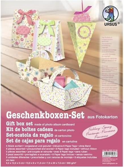 Produktbild Ursus Geschenkbox-Set Frühling Boxen sortiert VE=5 Stück (Geschenkbox, 5 x)
