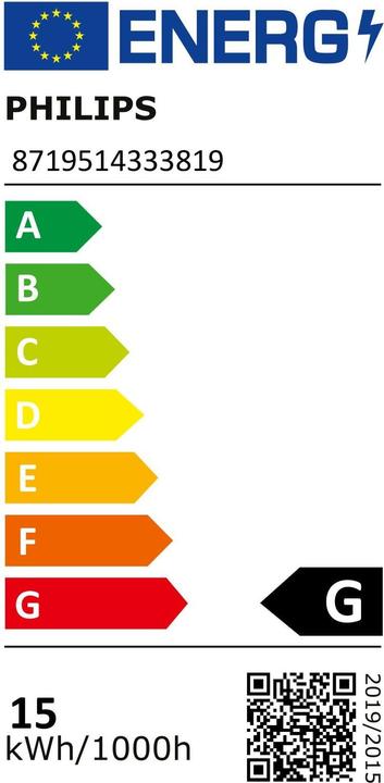 Etichetta energetica Philips Professional Lampada MAS ExpertColor 14.8-75W 927 AR111 45D (G53, 14.80 W, 875 lm, 1 x, E)