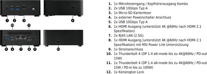 Immagine prodotto MSI Cubi NUC 1MG (Intel Core 7 150U, 16 GB, 512 GB, Grafica Intel UHD)