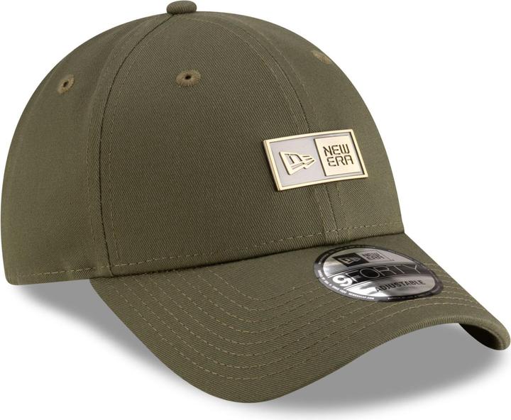 New Era 9Forty Strapback Cap - METAL BADGE oliv