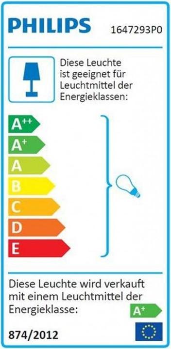 Energie-Label Philips Hue Turaco Basis (806 lm, E27)