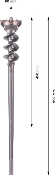 Actual product image Bosch Professional Zubehör PRO SDS max-9 break through drill bit, 80 x 450 x 600 mm (80 mm)
