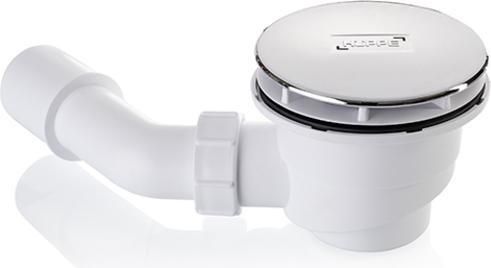 Actual product image Hüppe EasyStep drain set, installation height 90mm, round drain cap, for EasyStep shower tray (Drainage set)