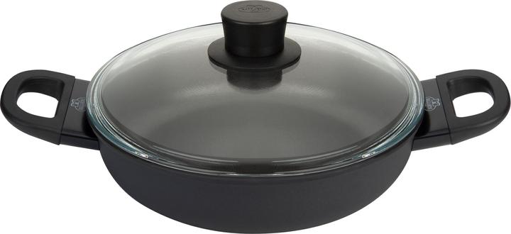 Actual product image Ballarini Patelnia Avola głęboka z 2 uchwytami tytanowa 24 cm 75002-922-0 (24 cm, Frying pan, Aluminium, Stainless steel)