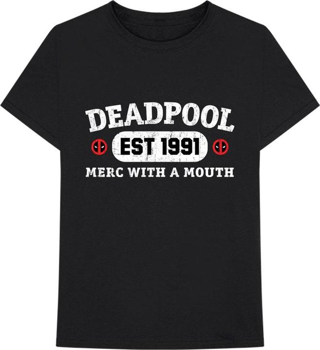 Actual product image Deadpool Unisex Adult Merc With A Mouth Cotton T-Shirt (XL)