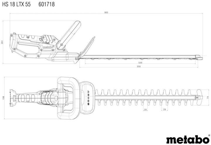 Produktbild Metabo HS 18 LTX 55V (Akkuheckenschere)