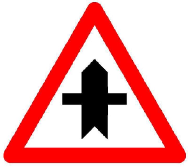 BRW Signaltafel Verzweigung mit Strasse ohne Vortritt 3.05