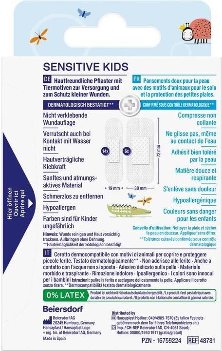 Immagine prodotto Hansaplast Bambini sensibili (20 x)