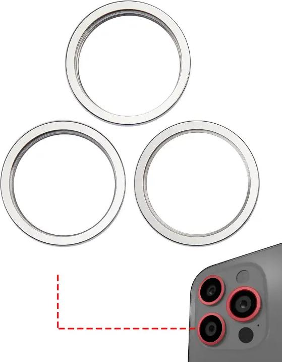 Image du produit Ferryxpress Caméra arrière / lentille arrière Bezel Ring compatible avec l'iPhone iPhone 14 Pro / (Boîtier, iPhone 14 Pro)