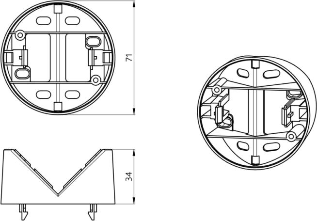 Actual product image BEG Luxomat corner base 97004 for RC-Plus next white