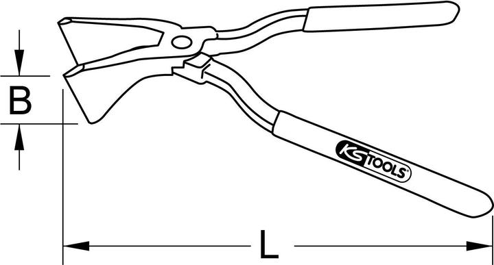 Actual product image KS Tools folding tongs (260 mm)