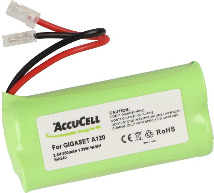 Produktbild AccuCell Akku passend für Siemens Gigaset A140, A240, A245 mit bis zu 700mAh