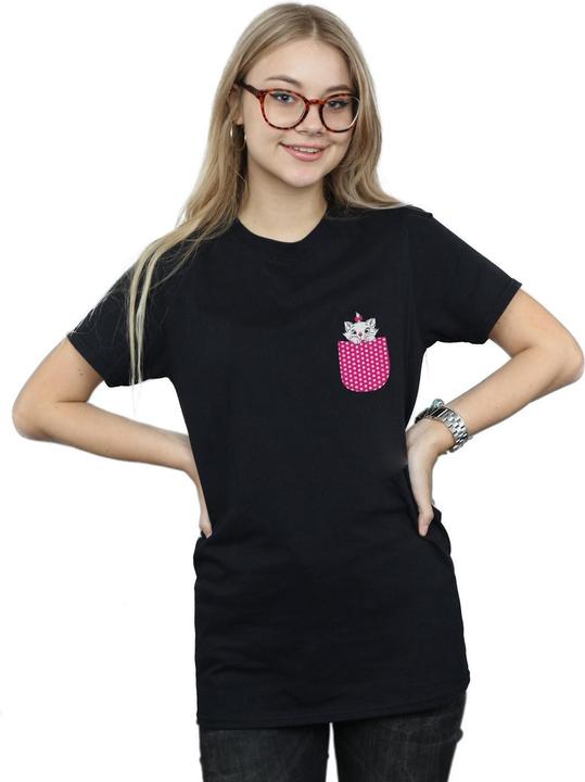 Actual product image Disney Womens/Ladies Aristocats Marie Chest Cotton Boyfriend T-Shirt (XL)