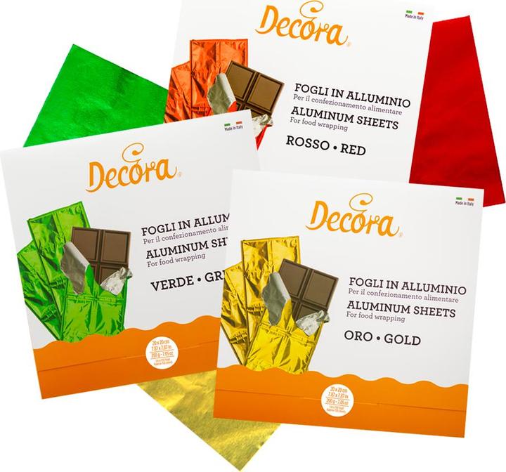 Produktbild Decora Aluminium Folie für Schokoladentafeln Blau 150 Stück (150 x)