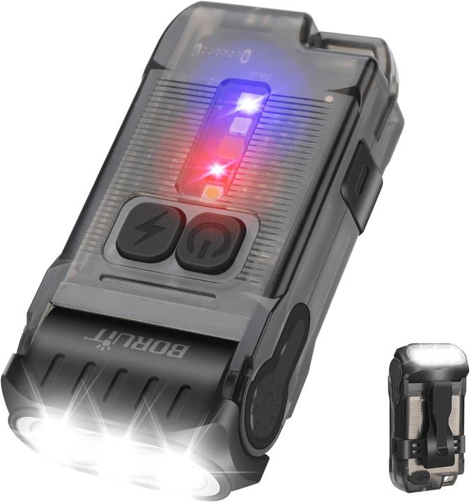 Image du produit Boruit V15 Mini Lampe Puissante - 80° Rotatif - 1200 Lumens -10 Modes - Base Magnétique (Noir)