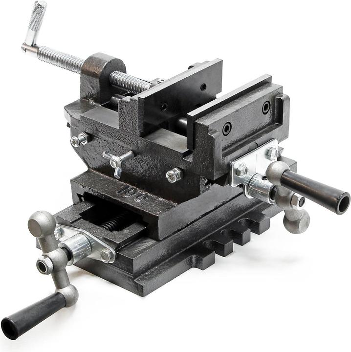 Actual product image Wiltec Machine vice 2 axis 100mm Cross Milling table Workbench Drilling fixation