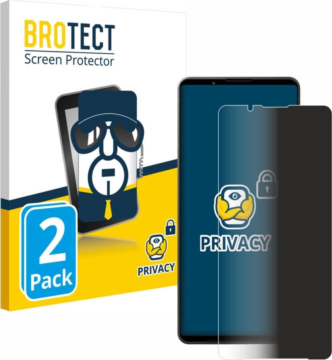 Produktbild BROTECT Sichtschutzfolie Anti-Spy Privacy Folie Blaulicht-Schutz (2 Stück, Sony Xperia 1 VI)