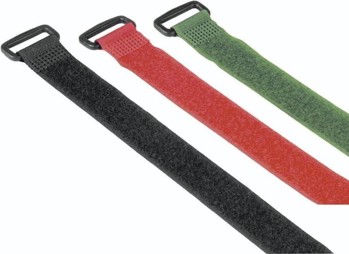 Actual product image Hama Velcro cable ties with eyelet, reusable, 20 x 250 mm, coloured, 9 pieces (Velcro cable ties, 250 mm, 9 pcs.)