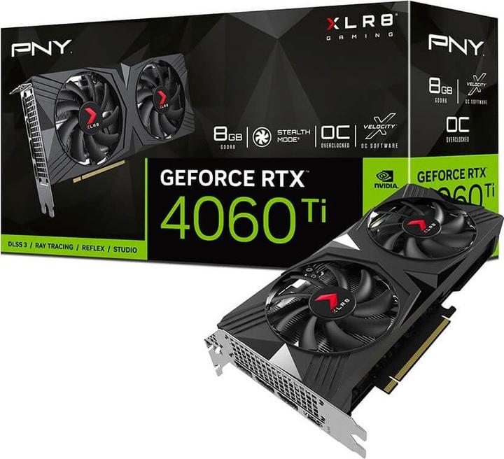 Produktbild PNY GeForce RTX 4060 Ti XLR8 Gaming Verto OC Dual Fan (8 GB)