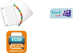 Actual product image Elba Mylar cardboard files, A-Z, without "ST"-"SCH", 26 sections DIN A4, dimensions: (W)210 x (H)297 mm