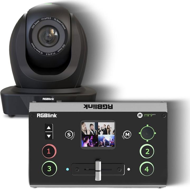 Actual product image RGBlink PTZ VUE 20x & Switch Pro Bundle VUE 20x and Mini Pro (1920 x 1080 Pixels)