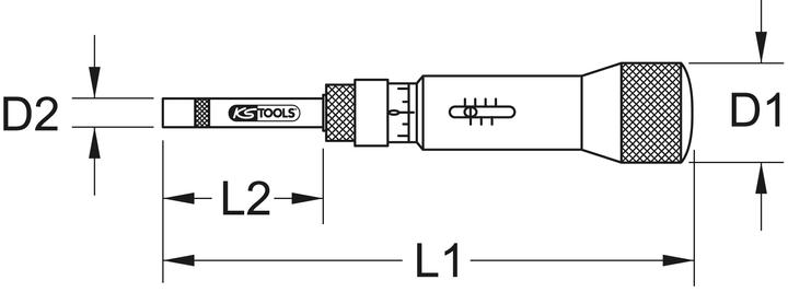 Produktbild KS Tools 1/4" ESD-Drehmomentschraubendreher Mikrometerskala, Skale (mech.), 400-1000 cNm (1/4", 400 Nm, 1000 Nm)